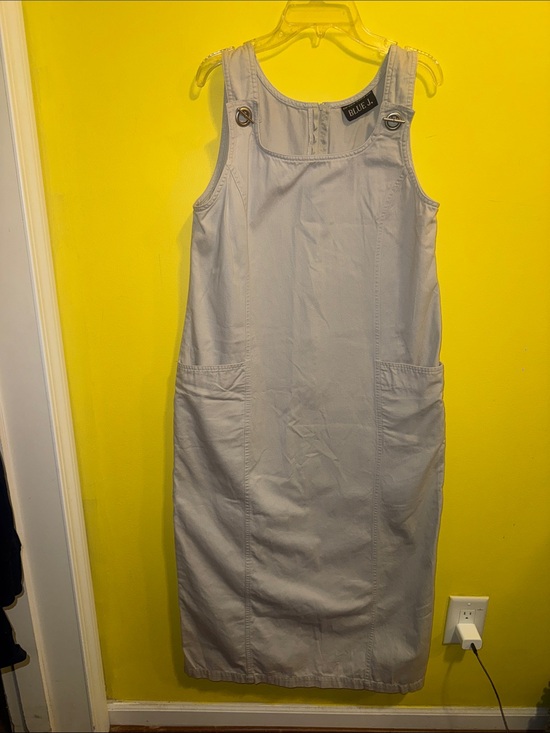 Blue J. Dresses & Skirts - Blue J Light Gray Sleeveless Pinafore Dress